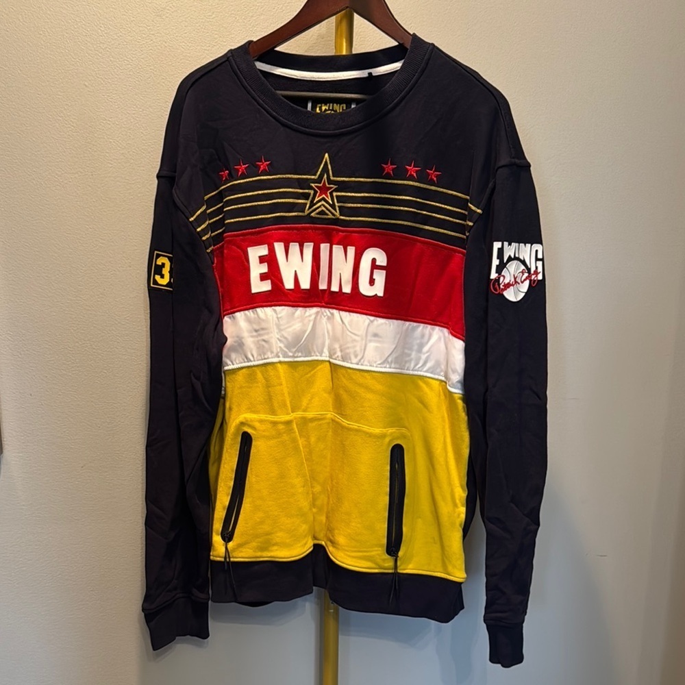 Ewing Colorblock Sweatshirt Patrick Ewing vintage crew neck EUC 3XL